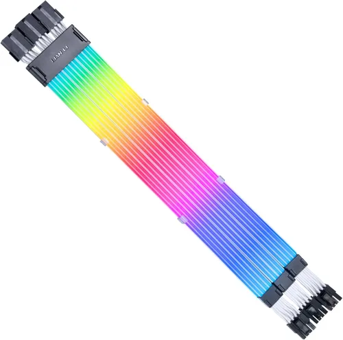 Vista 9 de Lian Li Strimer Wireless 8 Pin (PW8-1W) - Addressable RGB Power Extension Cable - 2.4 GHz Wireless Control with 382mm; 15.03 Inch Length - LED Strip