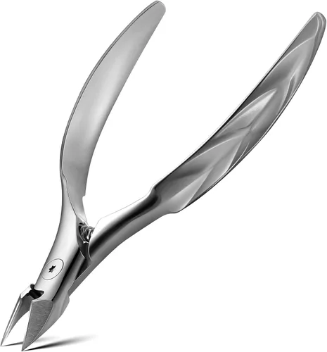 FERYES Full Jaw Cuticle Trimmer - Heavy Duty Nail Cuticle Cutter Clipper with Built-in Spring - Precision Cuticle Remover Tool for Perfect Nails