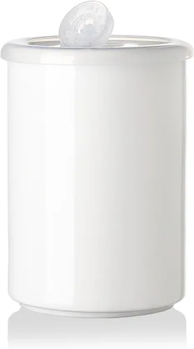 Vista 77 de SWEEJAR – Recipiente de cerámica para almacenamiento de alimentos, recipientes apilables con tapa hermética de madera para servir café molido, té