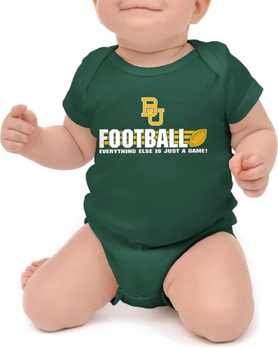 Vista 12 de Little King NCAA - Mameluco de fútbol universitario de manga corta, 100% algodón, tamaño 0-3M, 6M, 12M 18M