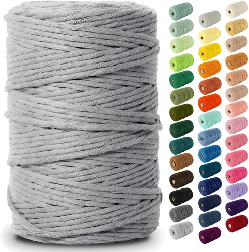 Vista 115 de Nook Theory Hilo de macramé de 3mm 109 yardas - Cuerda de macramé suave de 4mm, 5mm perfecta para nudos - Suministros de macramé para colgadores