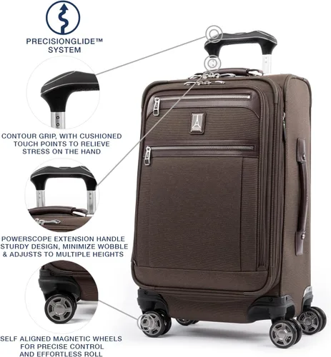 Vista 2 de Travelpro Platinum Elite-Softside - Maletas expansible con ruedas giratorias, Espresso intenso), 409186104