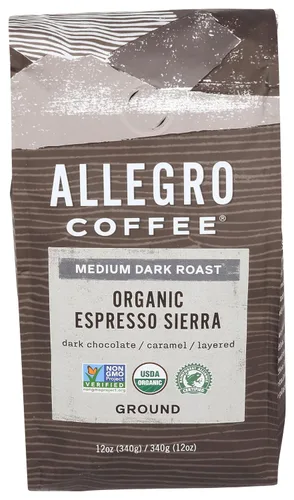 Vista 10 de Allegro Coffee Rainforest Blend Café molido, caramelo, 12 onzas