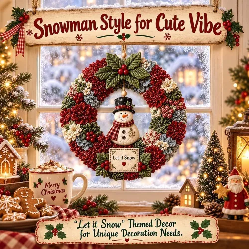 Vista 7 de Kit de corona de tela de Navidad para bricolaje, arte sin coser Papá Noel