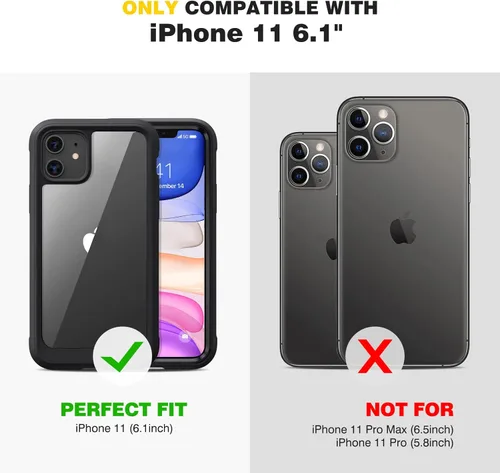 Vista 7 de DIACLARA - Funda transparente compatible con iPhone XR 6.1 pulgadas 2018