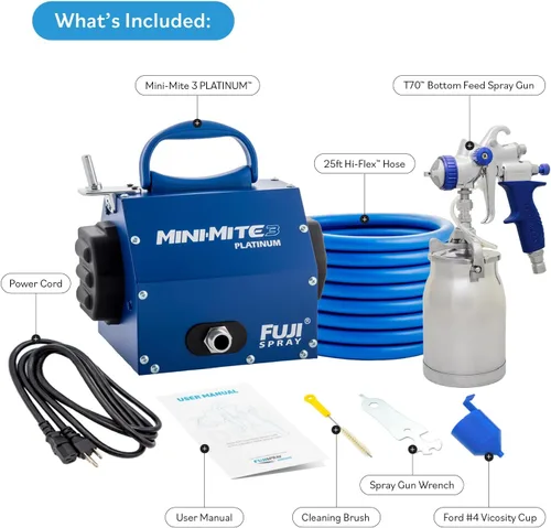 Vista 2 de Sistema de aspersión Mini-Mite 3 Platinum T70 HVLP, por Fuji 2903-T70