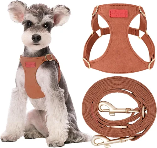 Vista 14 de Arnés para cachorros Puppytie XXS sin tirones con correa multifuncional para perro, suave ajustable, sin estrangulamiento, a prueba de escapes