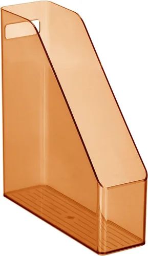Vista 7 de mDesign Carpeta de archivos vertical delgada de plástico con asa, para guardar cuadernos, carpetas, sobres, revistas para oficina en casa