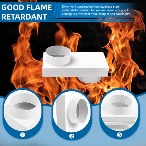 Vista 6 de Kit de ventilación de secadora ajustable de 0-5 periscopios 84049 actualizado por OEM, ventilación telescópica, periscopio de ventilación