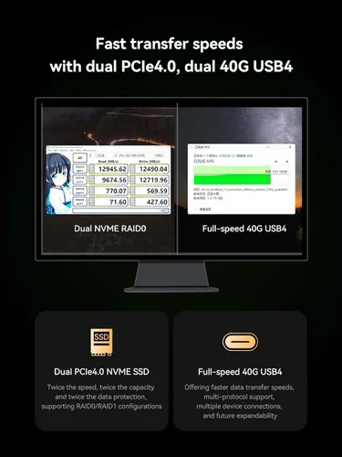 Vista 6 de MINISFORUM Venus UM790 Pro Mini PC AMD Ryzen 9 7940HS Barebone con AMD Radeon 780M, 4X USB3.2, 2X USB4, 2xHDMI 2.1, 2X PCIe4.0, Wi-Fi 6EBT5.3, RJ45