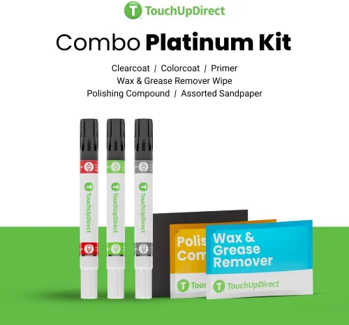 Vista 4 de TouchUpDirect 8V5 Shoreline Blue Pearl - Combo de pintura de retoque compatible con Toyota Exact Match - Paquete platino