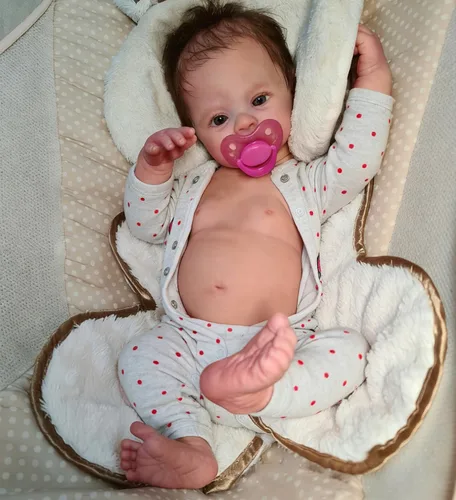 Vista 7 de Anano Muñecas de bebé Reborn de silicona de cuerpo completo, niña de 18 pulgadas, muñeca de bebé realista, muñecas de bebé de silicona completa