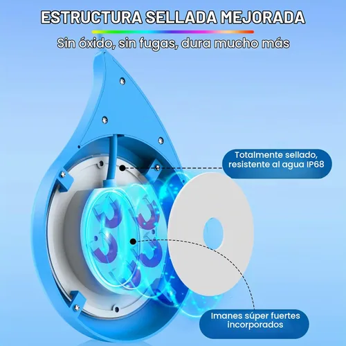 Vista 4 de LyLmLe Luz LED para piscina, luz sumergible regulable RGB de 20 W