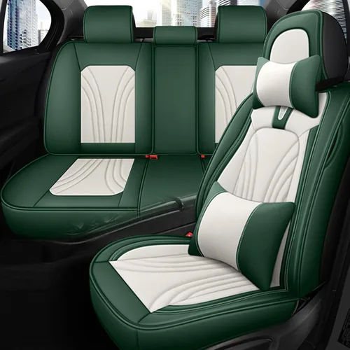Vista 9 de Fundas de asiento de cuero para Volvo XC40 2019-2024, piel sintética impermeable, compatible con bolsas de aire y protector de cojín automotriz