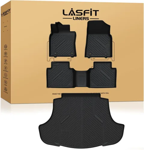 Vista 32 de LASFIT Alfombrillas para Freightliner Cascadia 2008-2017, protección para todo tipo de clima, revestimientos de automóvil de elastómero