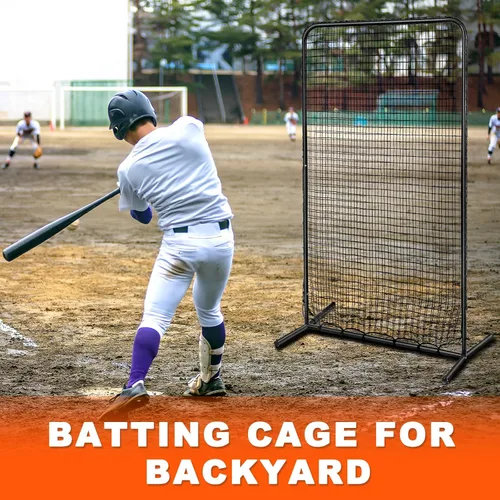 Vista 5 de ShinyRelief I Screen Baseball for Batting Cage Baseball Softball Pitching Screen Net Pitcher Protection Pitching Net Protector with Portable Bag for