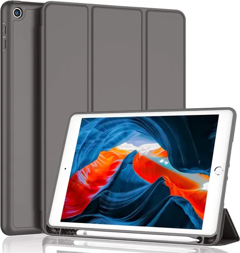 Vista 35 de iMieet - Funda para iPad de 9ª generación 2021/iPad de 8ª generación 2020 de 10.2 pulgadas con soporte para lápices, funda para iPad de 7ª