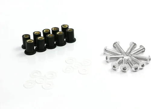 Vista 4 de Kit de tornillos, tuercas, arandelas, clips para parabrisas Honda CBR1000RR 2004 2007 05 06 07 CBR 1000 RR, pernos de parabrisas, tornillos, Negro