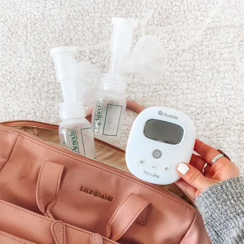 Vista 7 de Ameda Botellas de almacenamiento de leche materna con tapa hermética Contenedores de almacenamiento de leche materna de 4.4 onzas