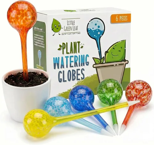 Vista 8 de Little Green Leaf LGL - Globos de riego para plantas, globos de riego automático. Insertos decorativos de riego automático. Picos de riego