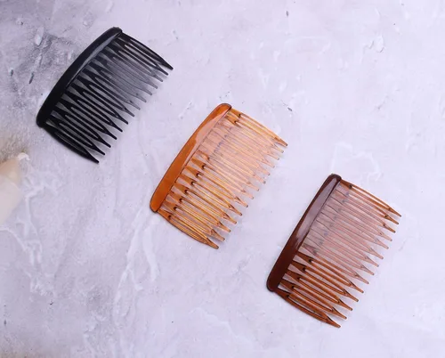 Vista 4 de 6 piezas de 14 dientes para el cabello, peine lateral transparente, estilo francés vintage, pinzas para el cabello, accesorios para mujeres y niñas