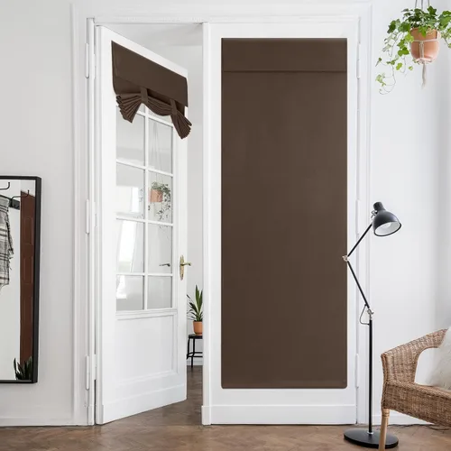 Vista 29 de HOMEIDEAS Cortinas opacas de aula para puerta delantera, cubierta de ventana de puerta de aula, persianas de privacidad con aislamiento térmico