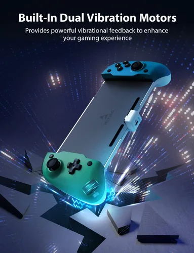 Vista 3 de NexiGo Gripcon Controlador OLED de interruptor mejorado para modo de mano controlador ergonómico para Nintendo Switch OLED con giroscopio de 6 ejes