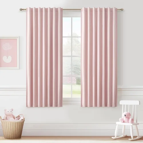 Vista 27 de Juego de 2 cortinas 100% opacas, 84 pulgadas de largo, dormitorio, estéticas, aislamiento térmico, eficiencia energética, mezcla de algodón y lino