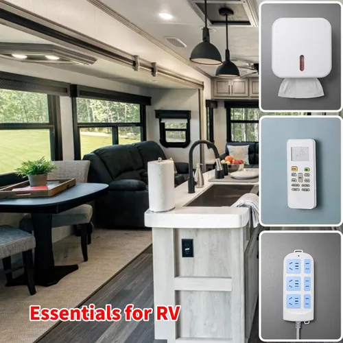 Vista 3 de Double Sided Adhesive Wall Hooks,20 Pack Self Adhesive Hooks,Suitable for Hanging and Organizing Power Outlets, Picture Frames, and Tissue Boxes at