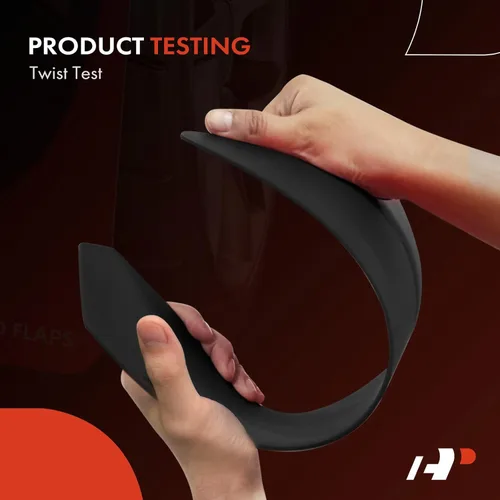 Vista 7 de A-Premium 2 unidades de protectores universales negros contra salpicaduras, aletas de barro, guardabarros para coche, sedán, cupé, con herrajes