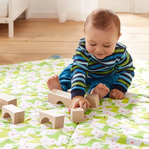 Vista 6 de HABA Juego de 26 piezas de bloques de construcción de madera: juguetes apilables de extremos abiertos, bloques para niños pequeños y juguetes