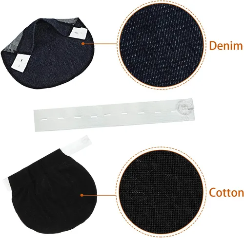 Vista 4 de SATINIOR 5 bandas de maternidad ajustables para el vientre, extensores de 7.3 x 6.5 pulgadas, pantalones de embarazo, extensor de cintura