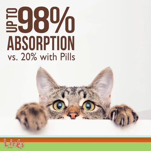 Vista 6 de Licks - Remedio para bolas de pelo para gatos - Tratamiento de bola de pelo para gatos que contiene aceite de semilla de lino, aceite de hígado