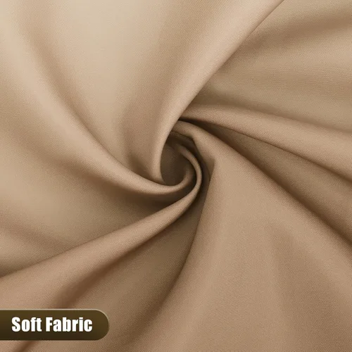 Vista 7 de OLANLY Juego de cortinas de ducha de lujo beige y blanco degradado con 12 ganchos, cortinas de ducha decorativas impermeables y lavables para baño