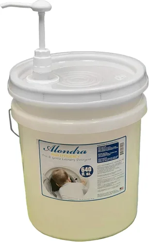 Alondra Free and Gentle - Detergente líquido hipoalergénico sin perfume, ultra concentrado, 640 onzas líquidas, cubo de 5 galones con bomba