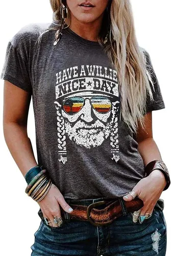 Camiseta de concierto de campo para mujer, camisas gráficas de Nashville, banda de concierto, camisetas informales, camiseta de regalo de música