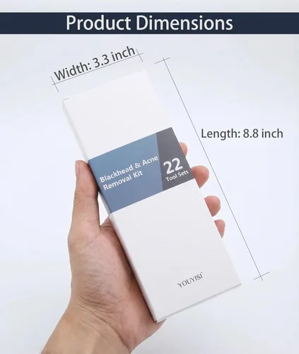 Vista 6 de 22 Piezas Herramienta Extractora de Espinillas, Removedor de Puntos Negros, Acné y Comedones Kit Extractor