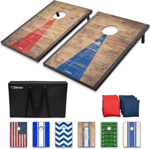 Vista 15 de GoSports Portable Cornhole Sets, 8 Styles – Choose 4 x 2 ft or 3 x 2 ft - Boards Include 8 Bean Bags, Travel Case, and Game Rules