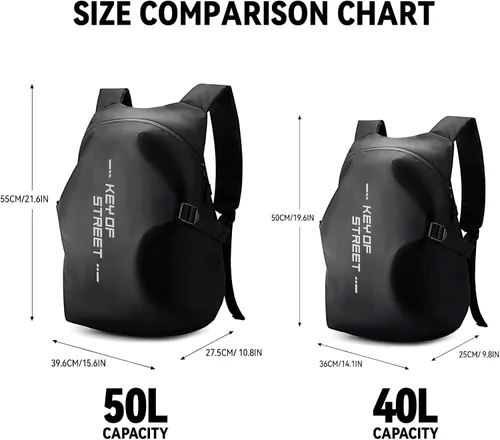 Vista 15 de Mochila de motocicleta,Mochila de casco resistente al agua para hombres,Accesorios de motocicleta,Mochila de viaje