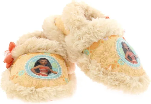 Vista 3 de Disney Moana - Pantuflas de felpa para niña pequeña con piel sintética