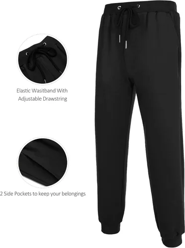 Vista 6 de COOFANDY Conjunto deportivo de 2 piezas con capucha para hombre, conjunto deportivo casual para correr, trotar