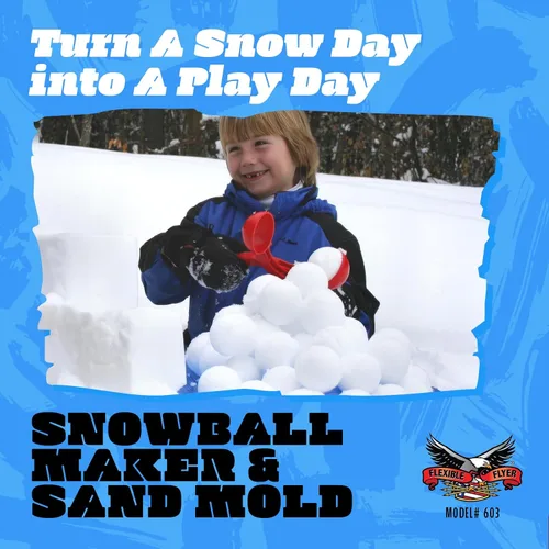 Vista 2 de Paricon Fabricante de bolas de nieve para niños. Juguete de nieve de invierno al aire libre, molde de arena