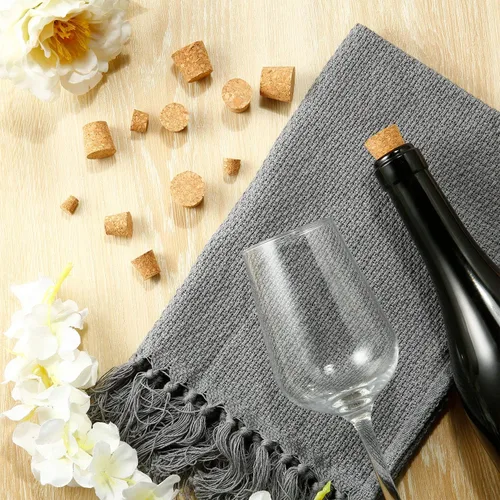 Vista 6 de Jetec Paquete de 100 tapones de corcho surtidos para botellas de vino, tapones de corcho de 10 tamaños de repuesto de madera cónica para botes