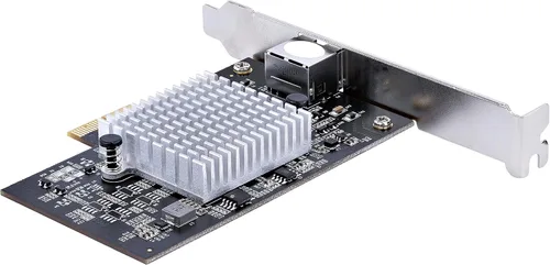Vista 2 de StarTech.com Tarjeta adaptadora de red PCIe de 1 puerto de 10 Gbps, tarjeta de red para PC/servidor, tarjeta PCIe Ethernet de seis velocidades