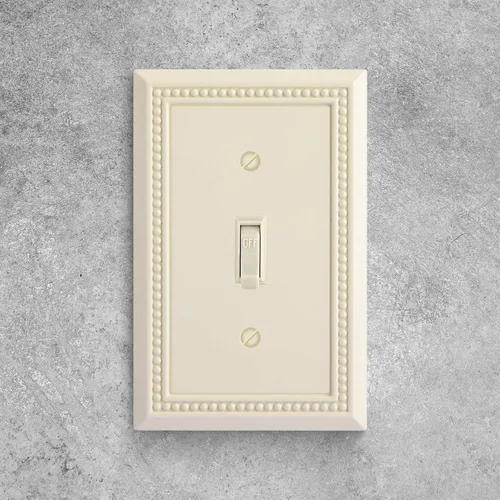 Vista 4 de Henne Bery Sunken Pearls - placa decorativa de pared, placa decorativa de pared, tapa de salida de la placa del interruptor, aleación de zinc sólida
