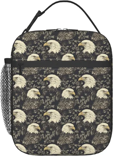 Eagle - Lonchera para mujeres, niños y niñas, lonchera aislada, bolsa de almuerzo para adultos, bolsa de almuerzo reutilizable para el trabajo,