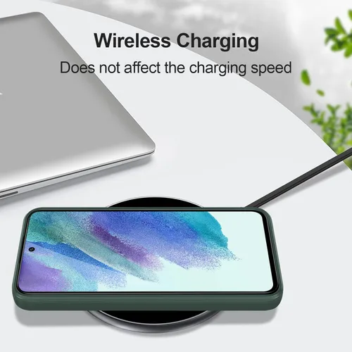 Vista 7 de GiiYoon Funda de silicona compatible con Samsung Galaxy S21 FE 5G, funda de cuerpo completo suave y sedosa al tacto con protección de cámara, funda