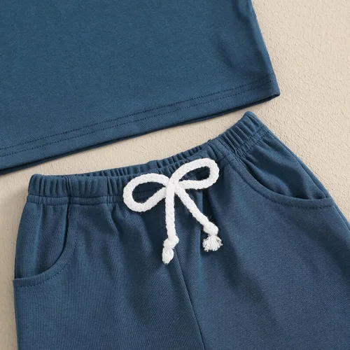 Vista 7 de CIYCUIT Conjunto de 2 piezas de ropa de verano para bebé, ropa de playa, sin mangas, pantalones cortos dinosaurio blanco