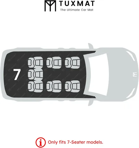 Vista 3 de TuxMat - for Ford Expedition Max 7-Seater 2018-2024 Models - Custom Car Mats - Maximum Coverage, All Weather, Laser Measured - This Full Set