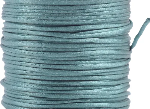 Vista 111 de KONMAY - Cuerda de nailon satinado de seda, 45.72 metros, 0.8mm cola de rata, para nudos chinos, Kumihimo, abalorios, macramé, joyería, Verde manzana